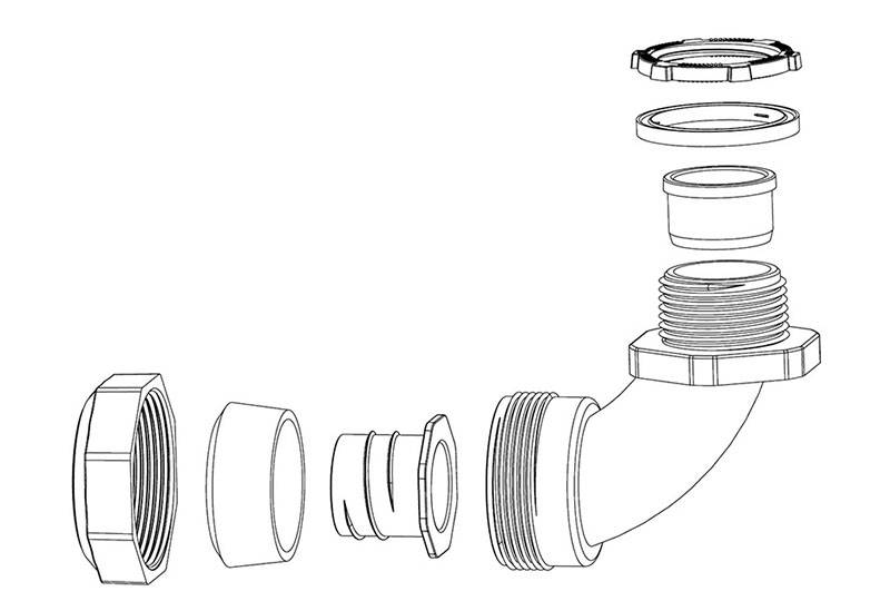 液密型防水金屬軟管接頭 S53 Series 液密型防水金屬軟管接頭 S53 Series